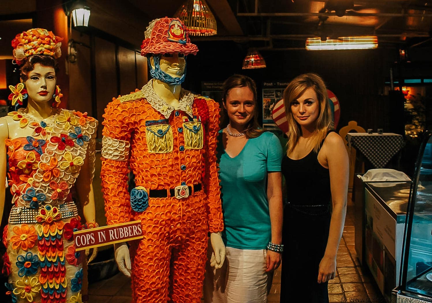 Decorations made from condoms at Bangkok’s Cabbages &#x26; Condoms restaurant